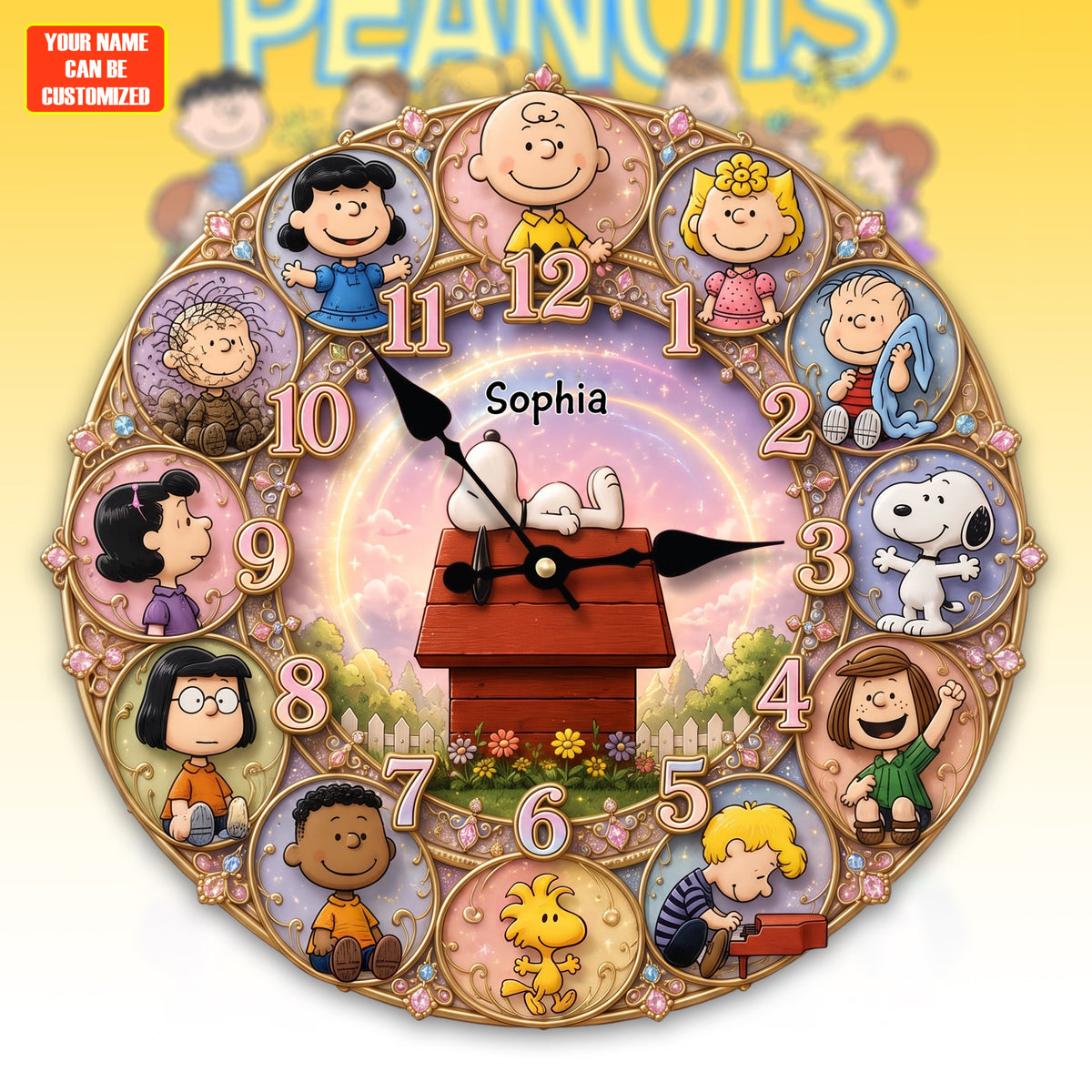 Cute Cartoon Friends Acrylic Hanging Wall Clock - Personalized Gifts For Cartoon Lovers