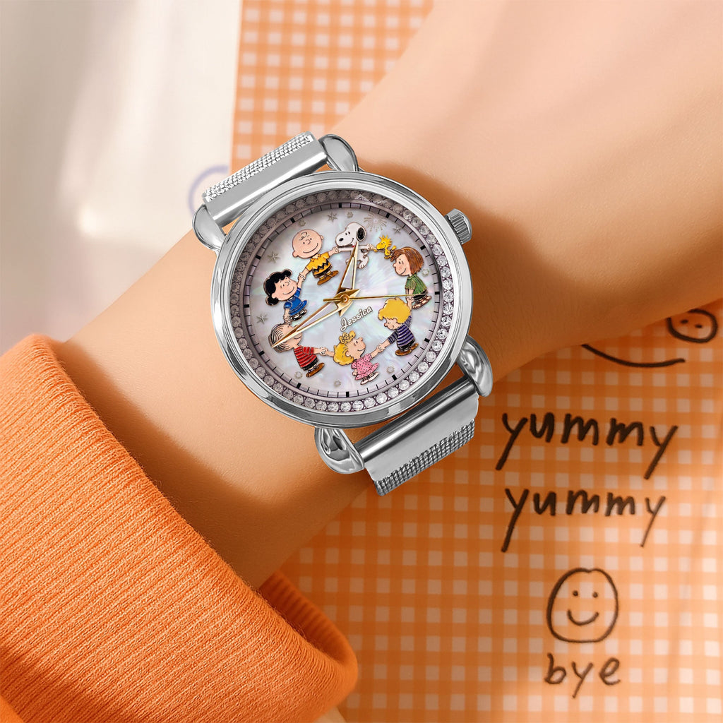 Cartoon Friends Anniversary - Personalized Cartoon Women Hand Watch