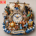 Anime Pirate Ship Hanging Wall Clock - Personalized Gifts For Anime Lovers