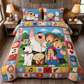 Cozy Cartoon Family Quilt Set – Cozy Cartoon Bedding Gift