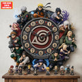 Anime Ninja Acrylic Hanging Wall Clock - Personalized Gifts For Anime Lovers V2