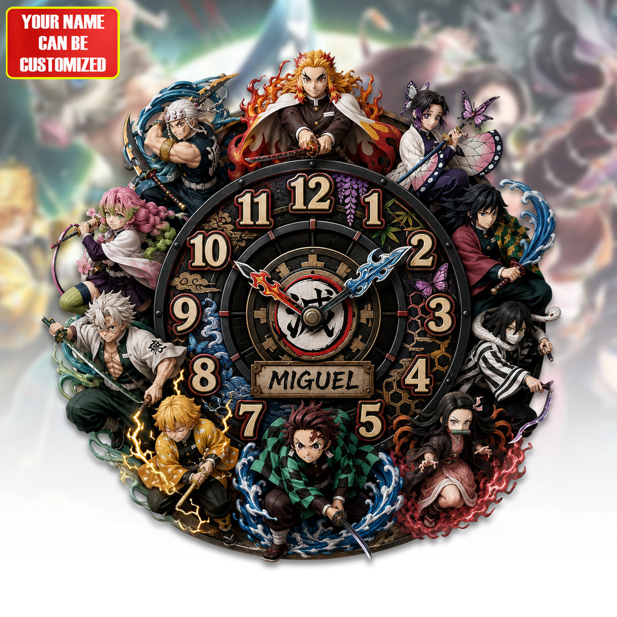 Fantasy Anime Acrylic Hanging Wall Clock - Personalized Gifts For Anime Lovers