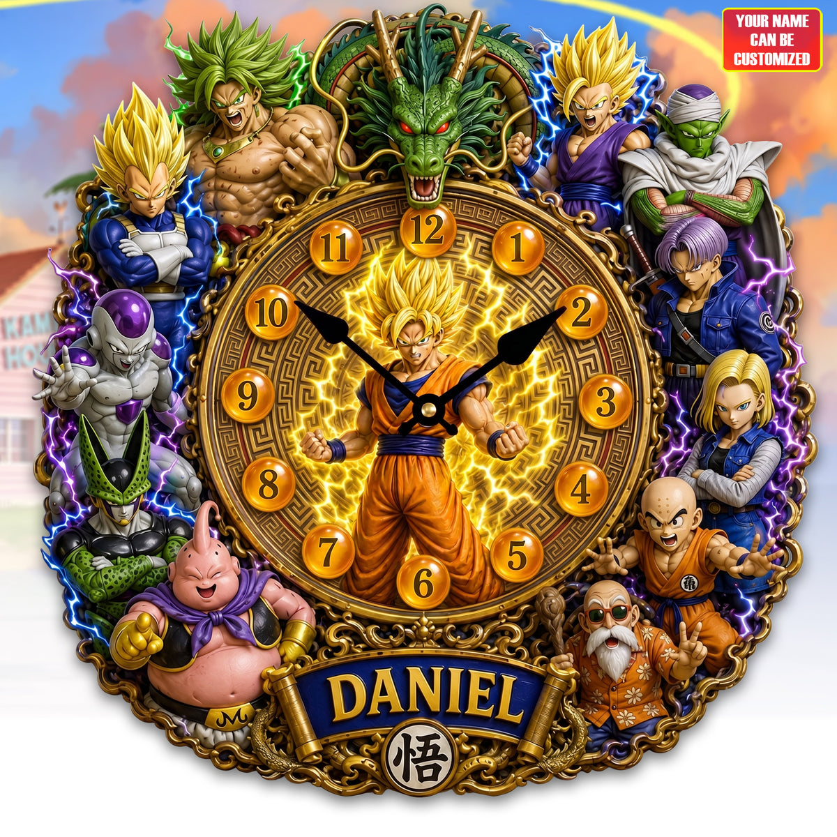 Anime Legendary Warriors Acrylic Hanging Wall Clock - Personalized Gifts For Anime Lovers