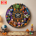Anime Dragon Warriors Acrylic Hanging Wall Clock - Personalized Gifts For Anime Lovers