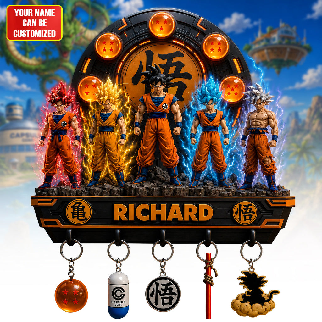 Anime Energy Warriors Key Hanger - Personalized Gifts For Anime Lovers