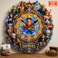 Anime Pirates Adventure Acrylic Hanging Wall Clock - Personalized Gifts For Anime Lovers