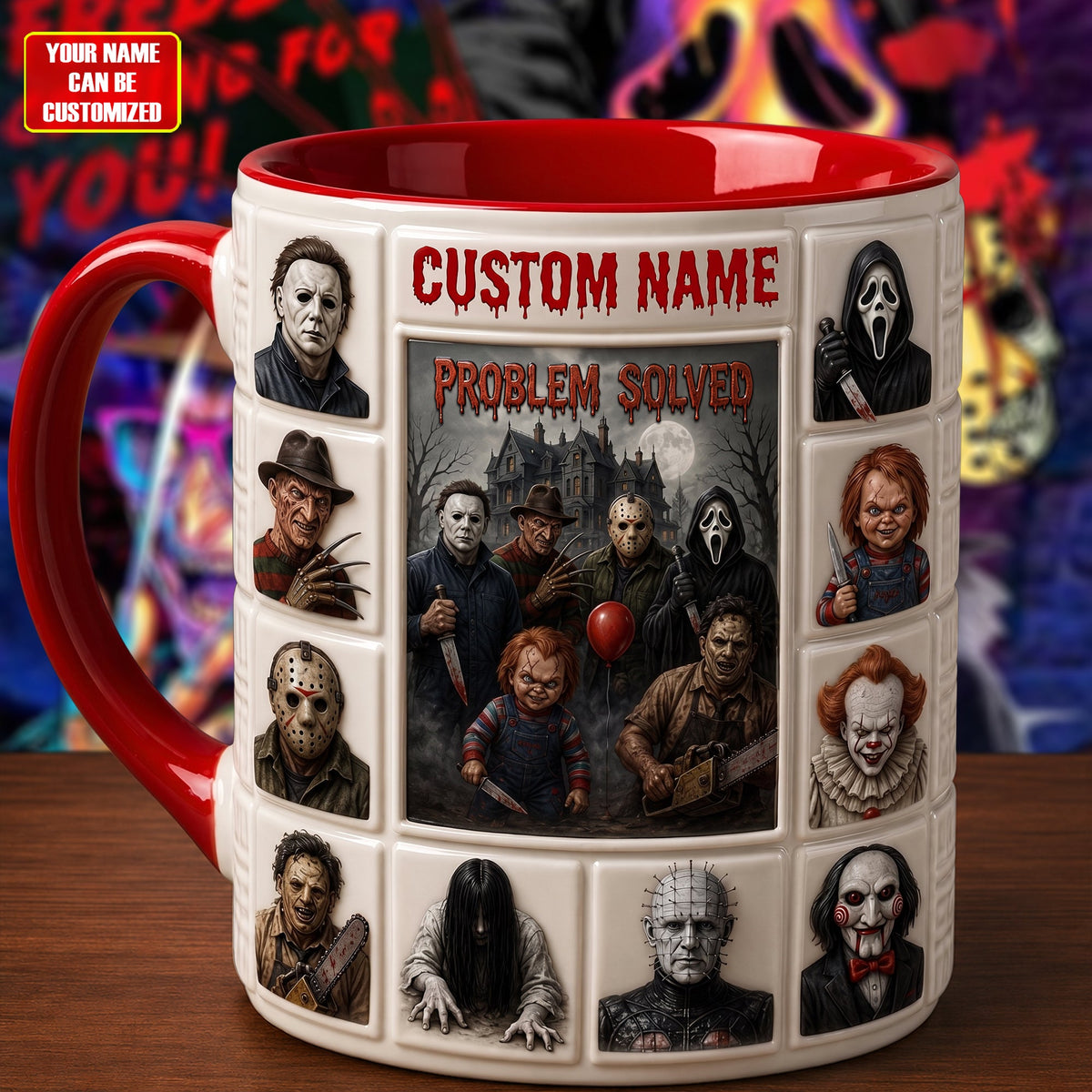 Halloween Horror Characters - Personalized Horror Accent Mug