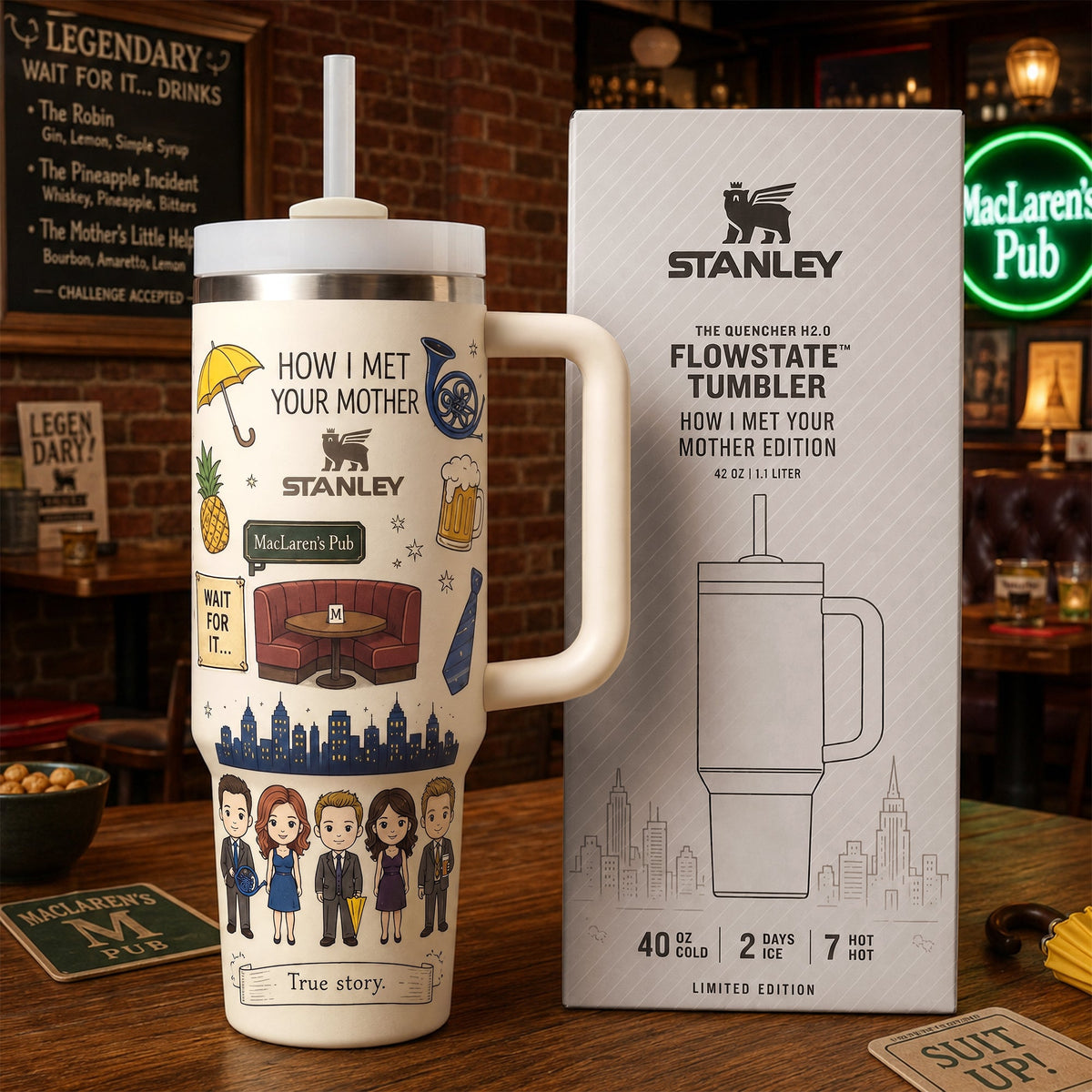 Retro Friendship-Themed Sitcom Insulated Tumbler, Classic TV Show Inspired Tumbler