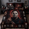 Halloween Horror Characters Quilt Set – Cozy Horror Bedding Gift