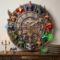 Ultimate Superhero Alliance Acrylic Hanging Wall Clock - Personalized Gifts For Superhero Lovers