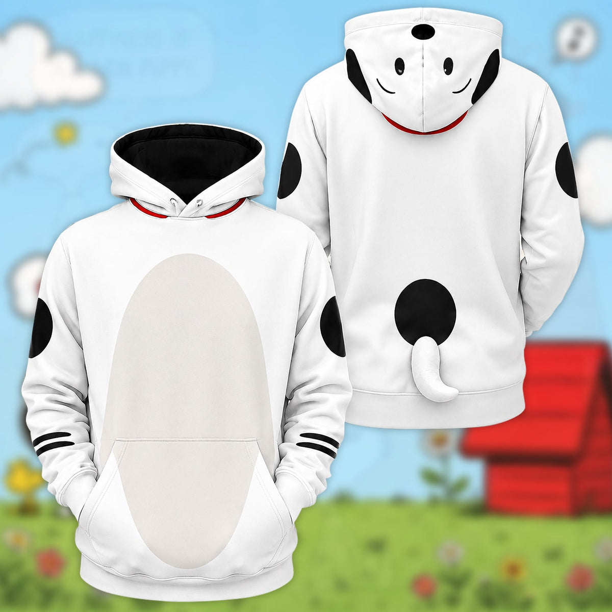Cartoon Puppy Costume Hoodie Sweatpant,  Cartoon Costume Hoodie