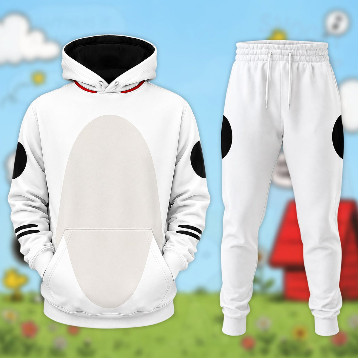 Cartoon Puppy Costume Hoodie Sweatpant,  Cartoon Costume Hoodie