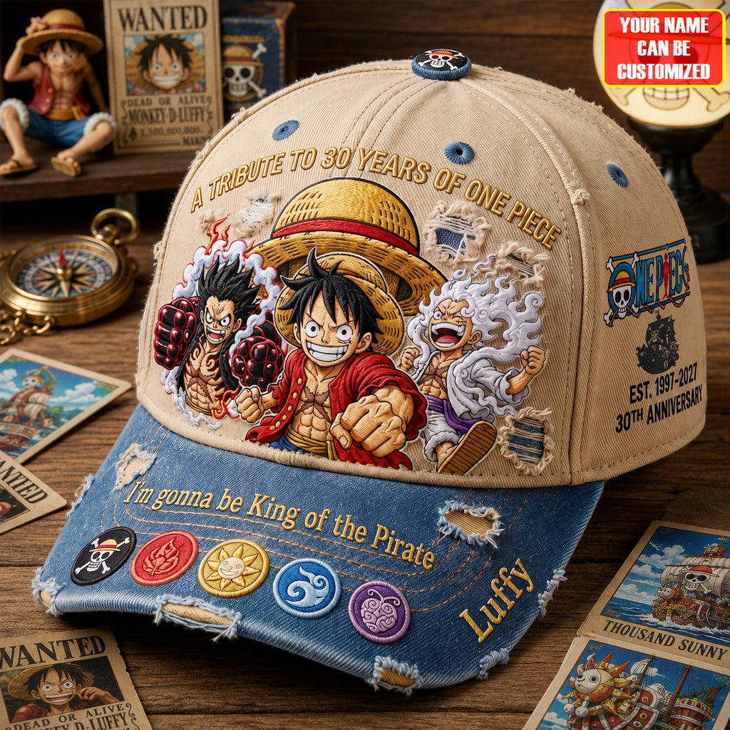 OP Celebrate 30 Years Of Legend - Personalized Classic Cap, Gift For Anime Fans