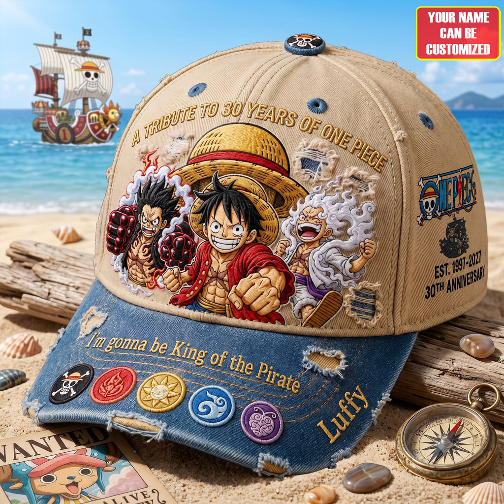 OP Celebrate 30 Years Of Legend - Personalized Classic Cap, Gift For Anime Fans