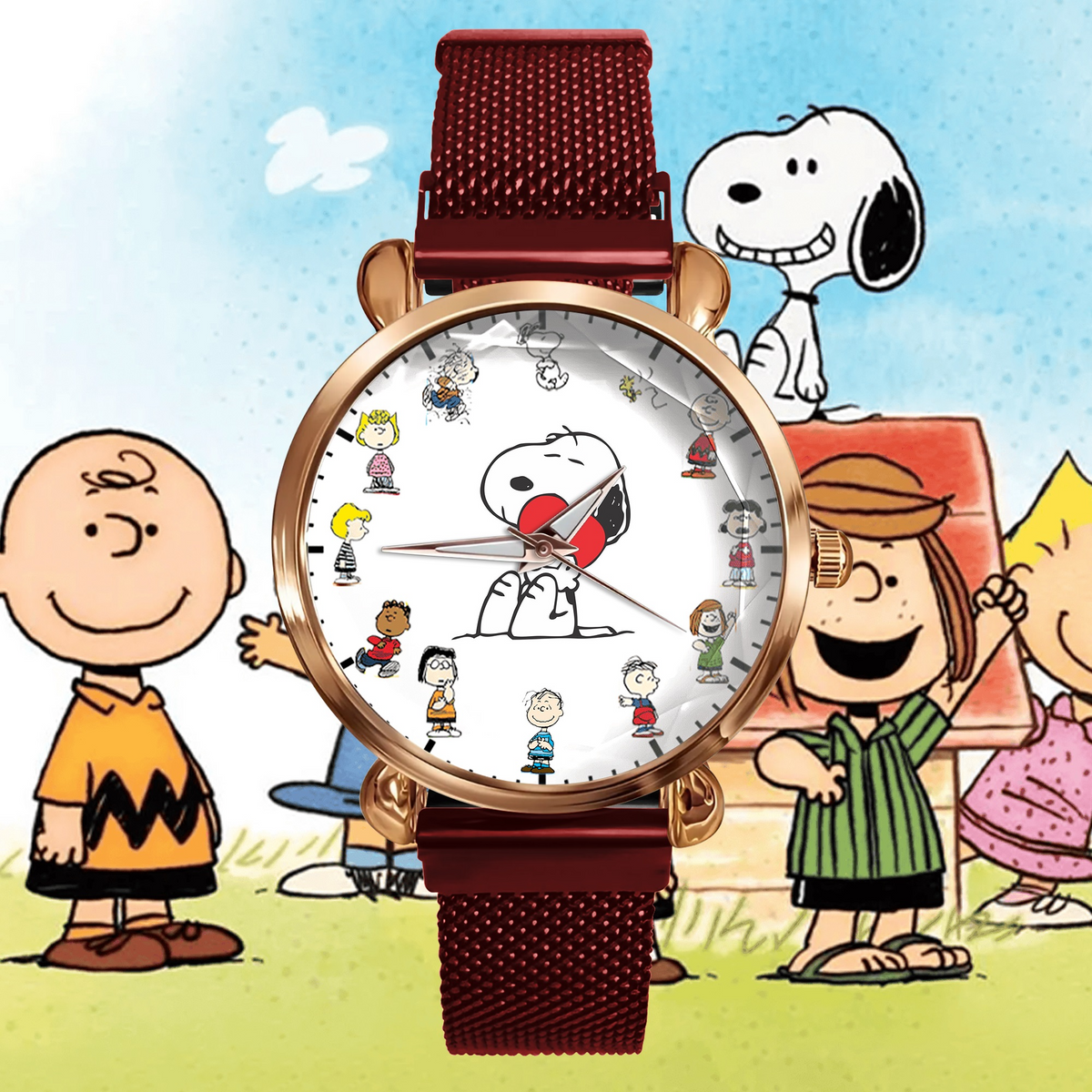 Cartoon Lover 2 Mesh Strap Quartz Watch - Personalized Gifts For Fans