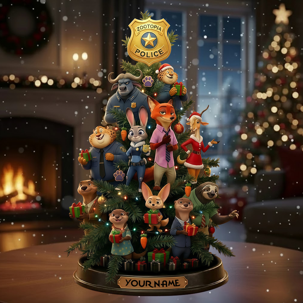 Christmas Patrol Unit – Personalized Animal Squad Custom Shaped Acrylic Plaque