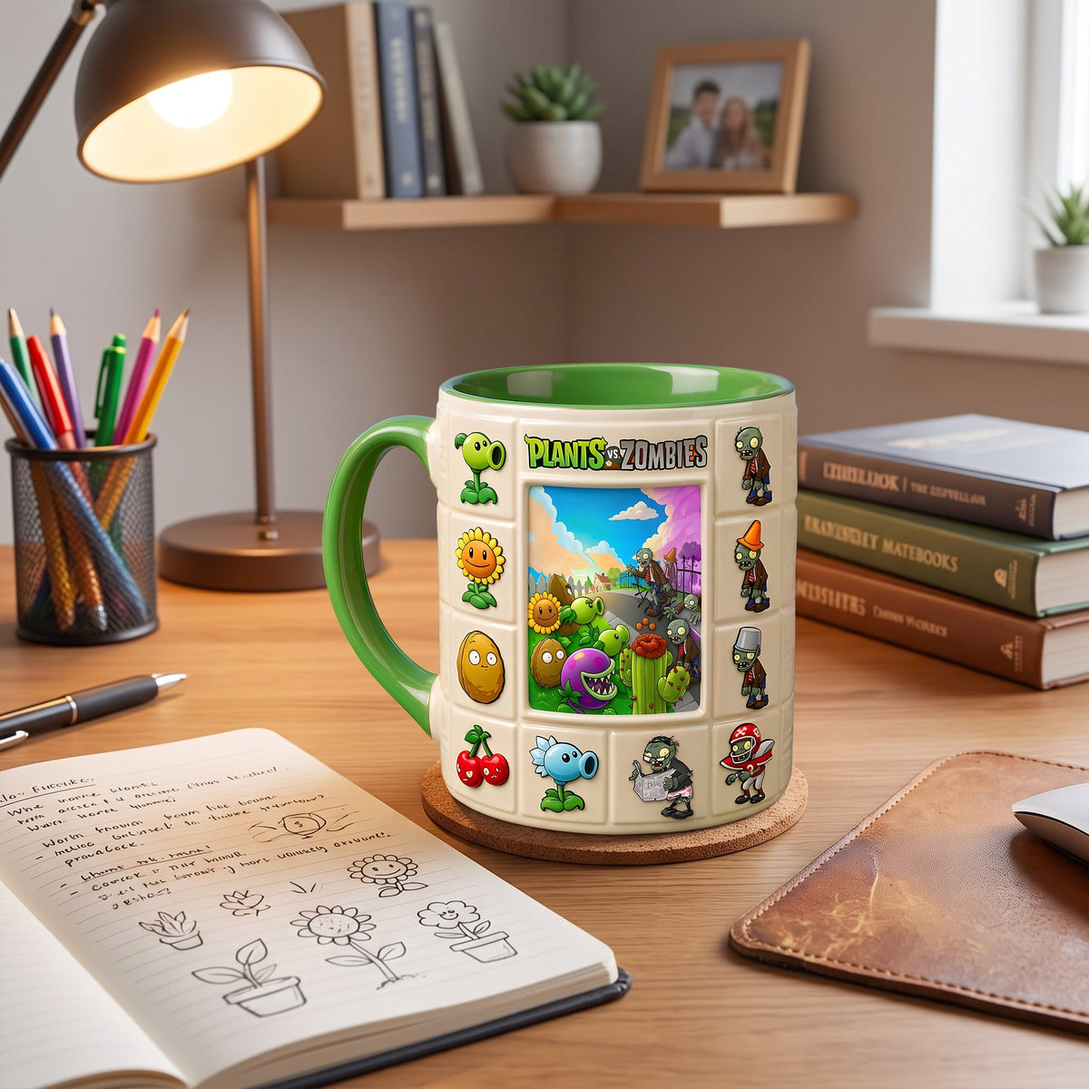 Garden Defenders vs Undead Mug – Funny Plant Battle Coffee Cup