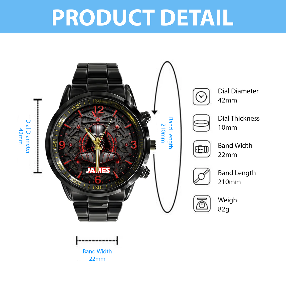 Galaxy Warrior - Personalized The Force Hand Watch
