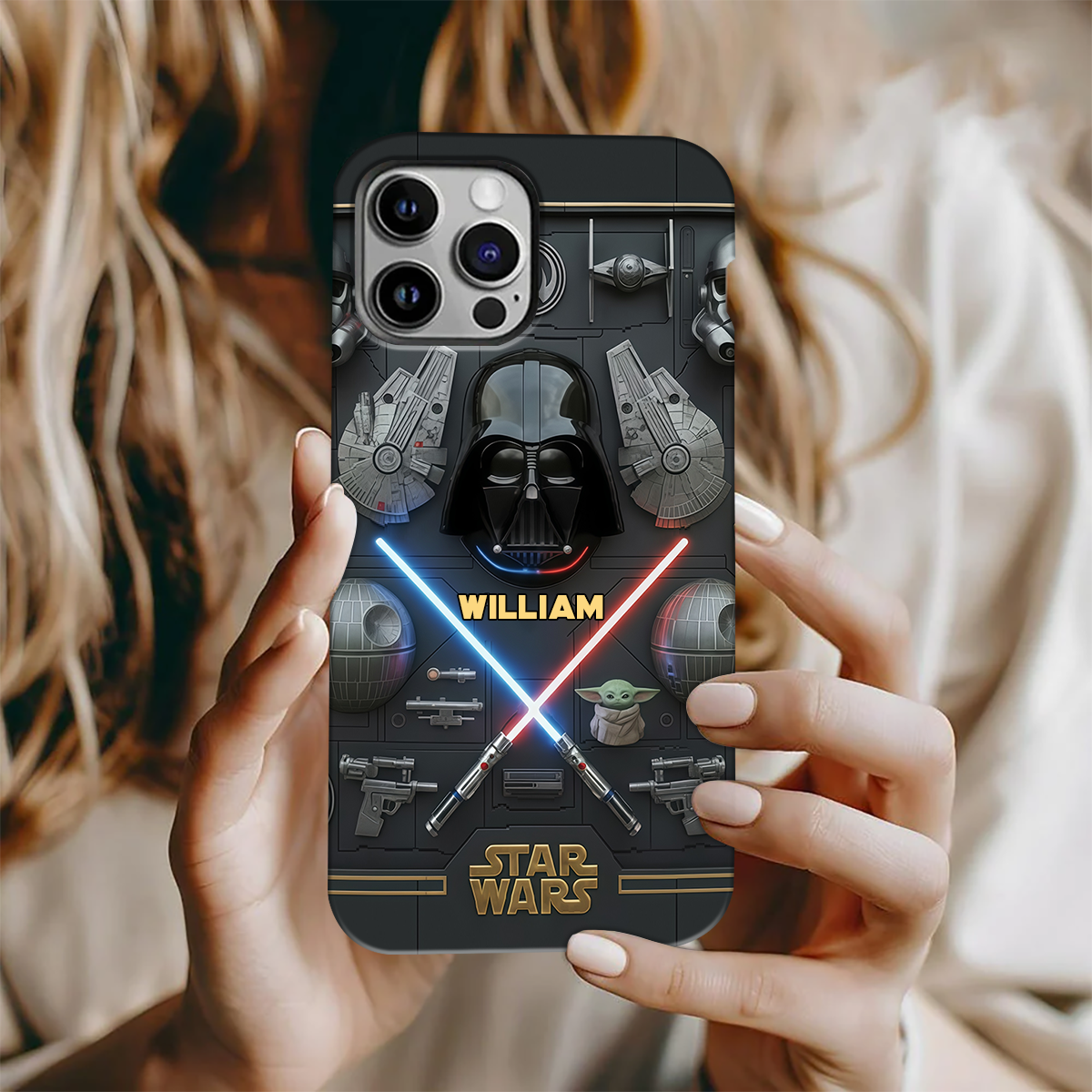 The Galaxy - Personalized The Force Full Print Phone Case