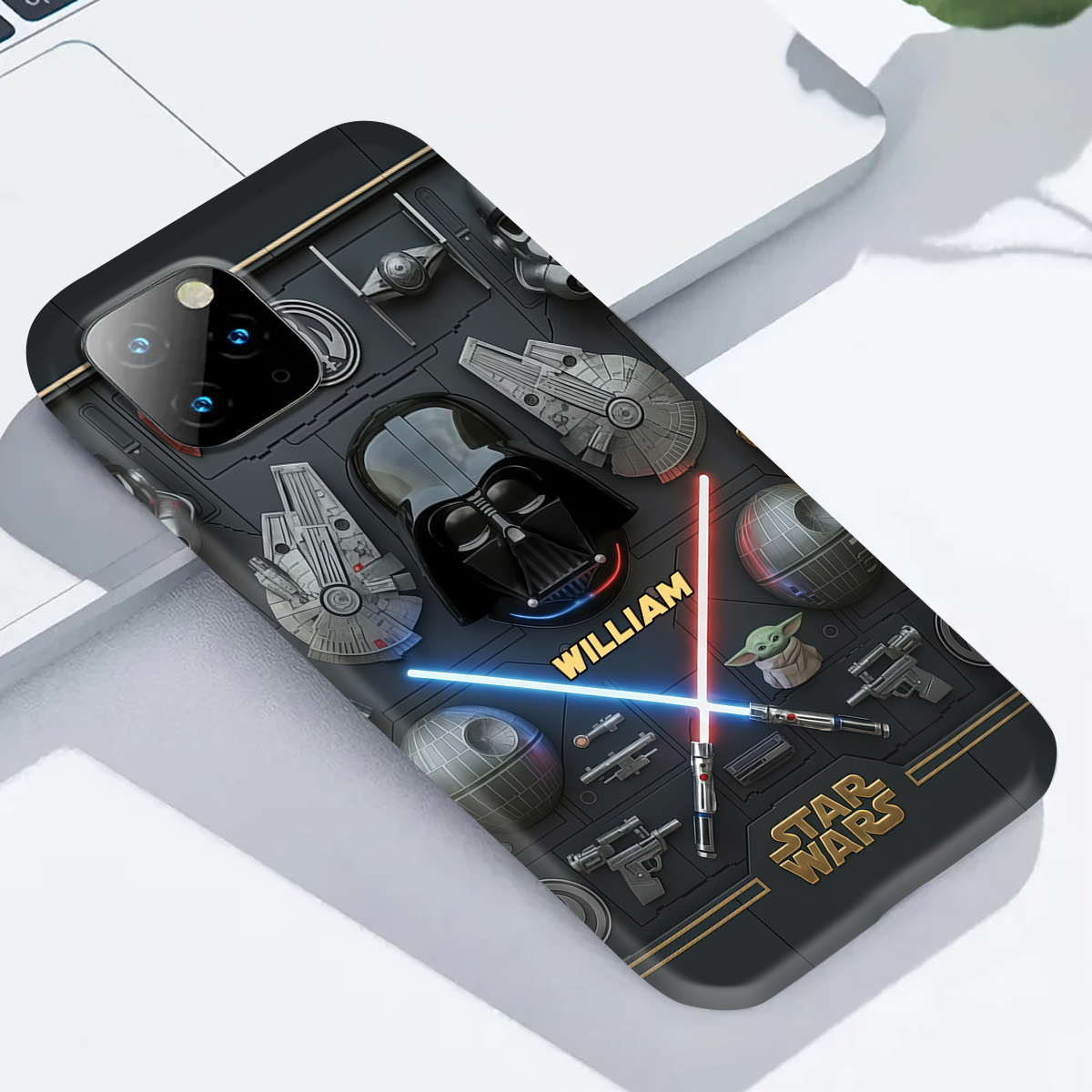 The Galaxy - Personalized The Force Full Print Phone Case