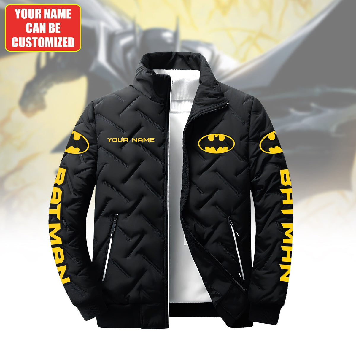 Dark Knight - Personalized Hero Puffer Jacket