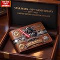 Dark Side 50th - Personalized The Force Leather Wallet