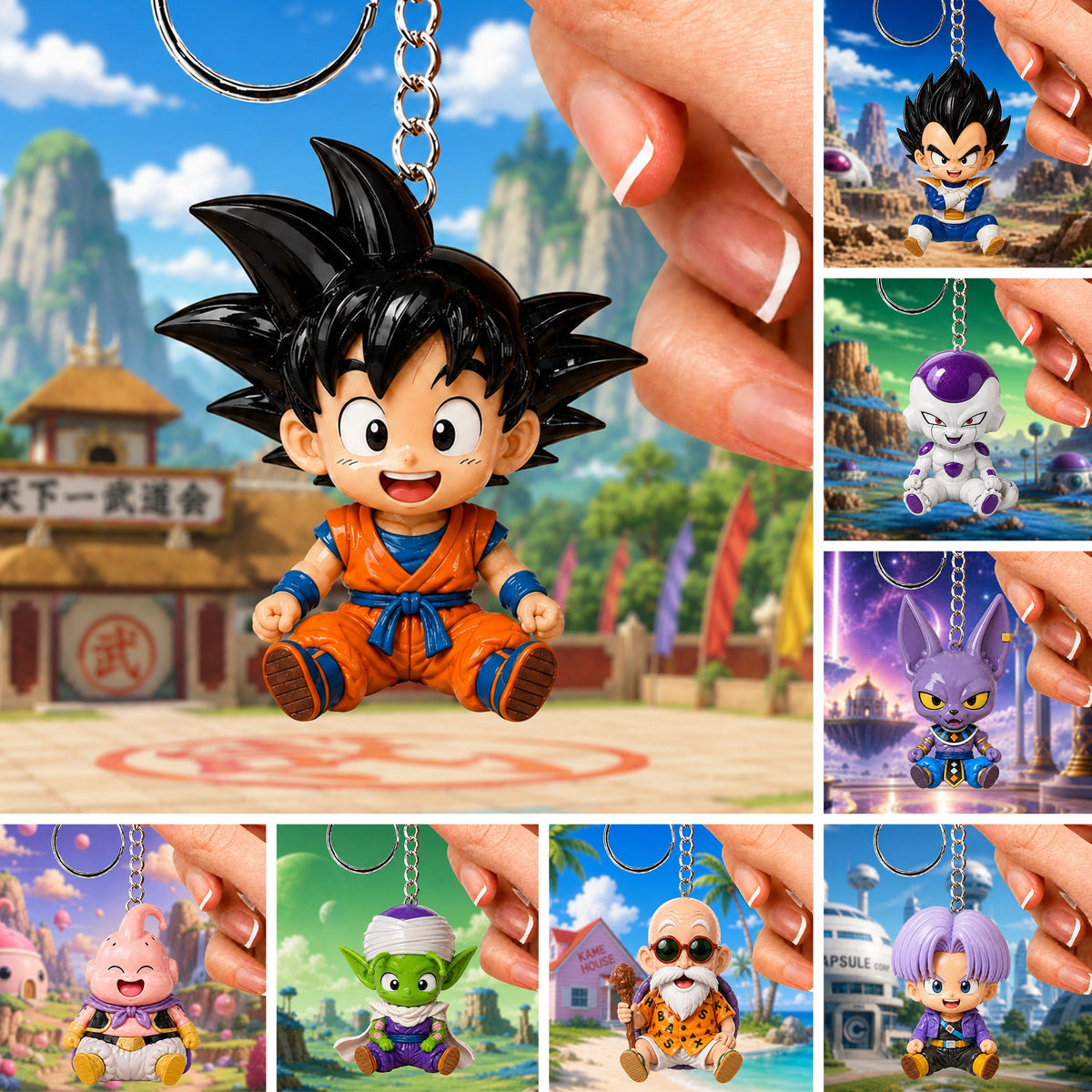 Dragon Warrior - Personalized Seven Balls Keychain Collection
