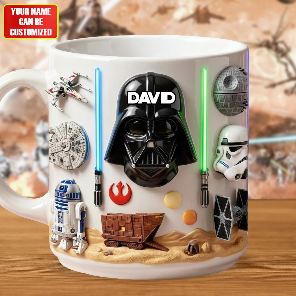 Galactic Wars - Personalized The Force Accent Mug