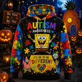 Autism Awareness Halloween Hoodie – It’s OK to Be Different Colorful Puzzle Sweatshirt