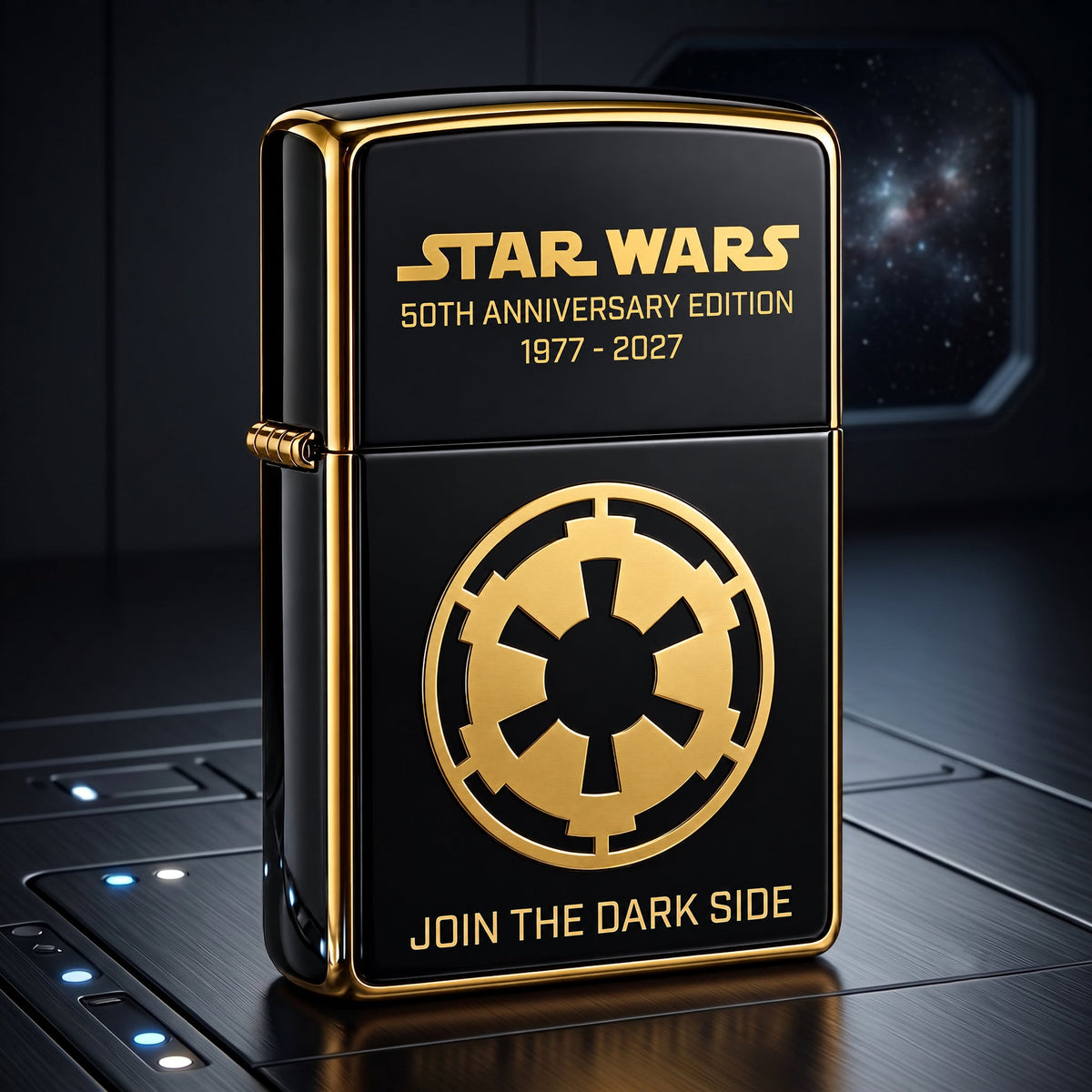 Dark Side 50th - Personalized The Force Lighter Case