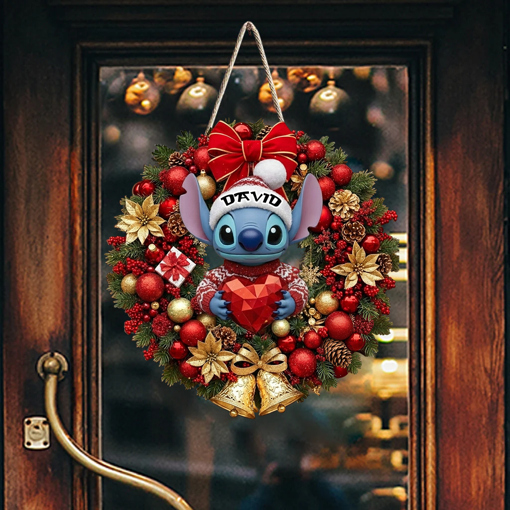 Merry Christmas - Personalized Ohana Custom Shaped Wood Sign