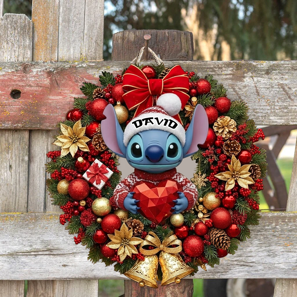 Merry Christmas - Personalized Ohana Custom Shaped Wood Sign