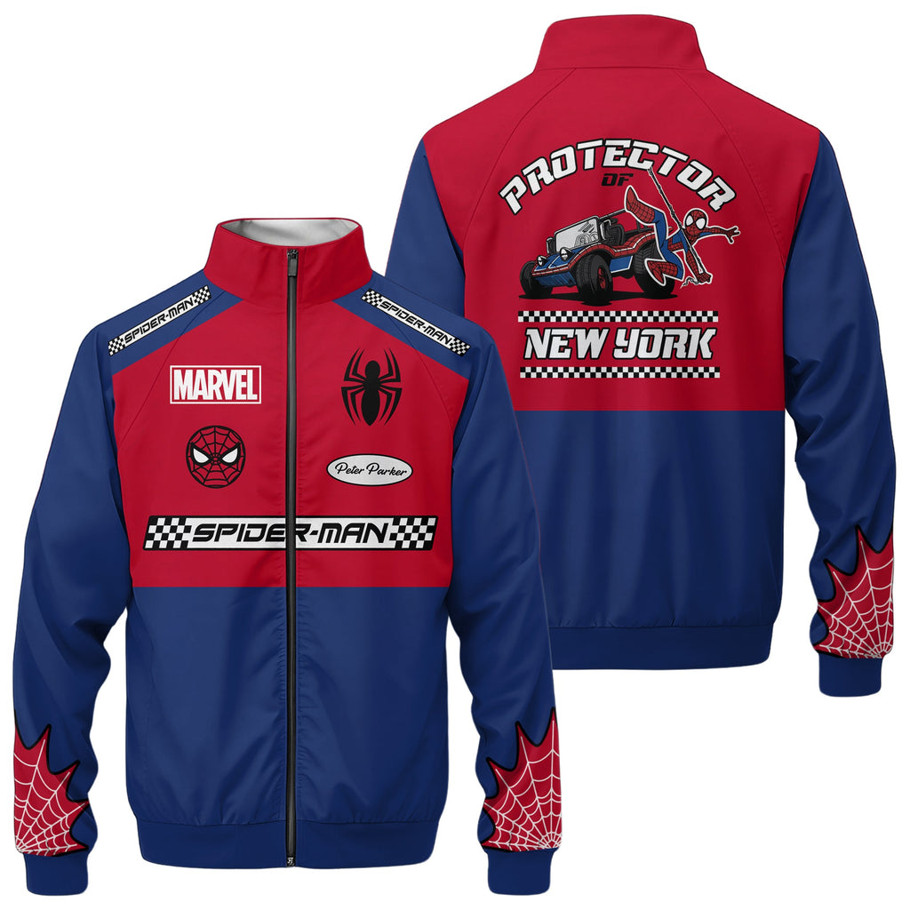 Spider Hero Racing Zipper Stand Collar Jacket 3D