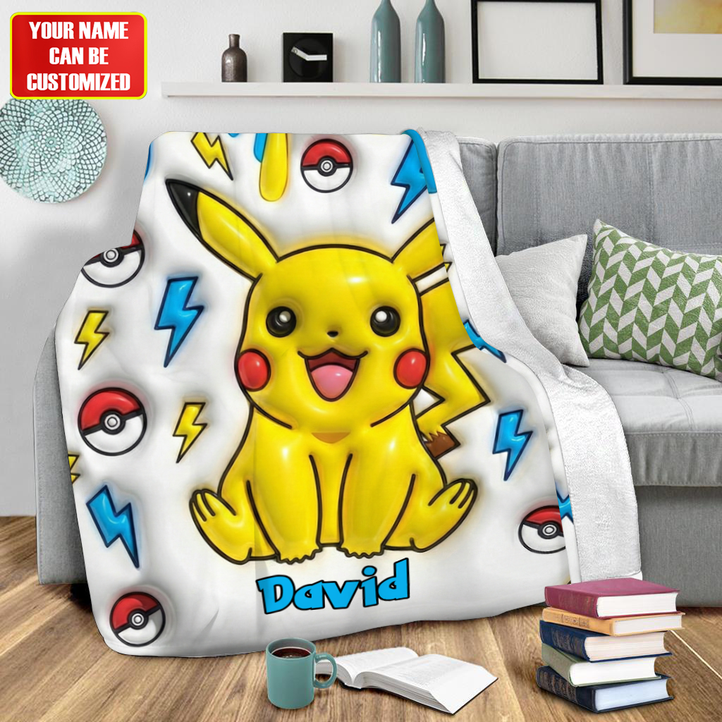 Cute Electric Creature - Personalized Monster Trainer Blanket