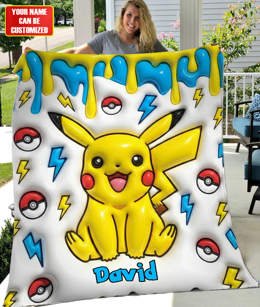Cute Electric Creature - Personalized Monster Trainer Blanket