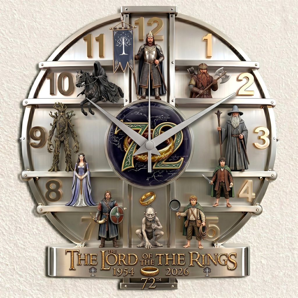 The One to Rule Them All - Personalized The Dark Lord 3D Visual Effect Acrylic Wall Clock