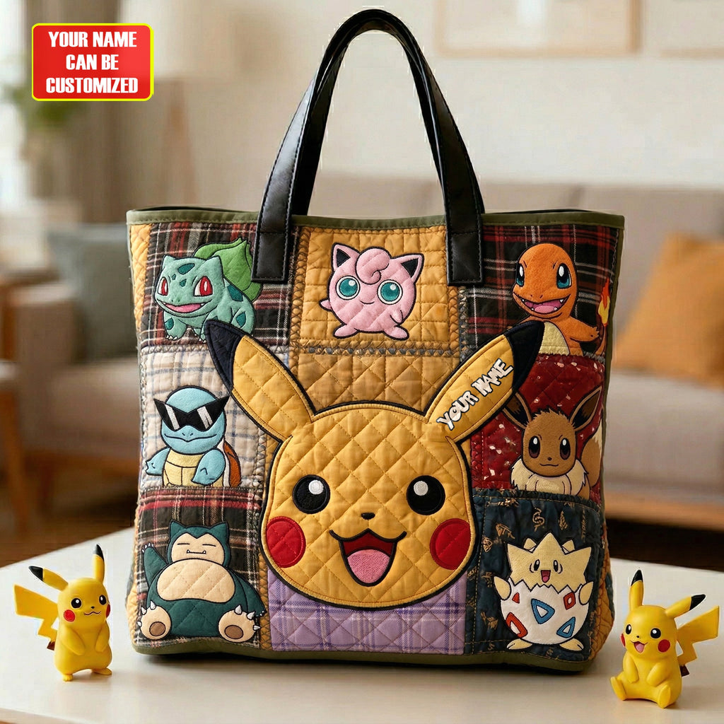 Cute Creature - Personalized Monster Trainer PKM Quilted Tote Bag