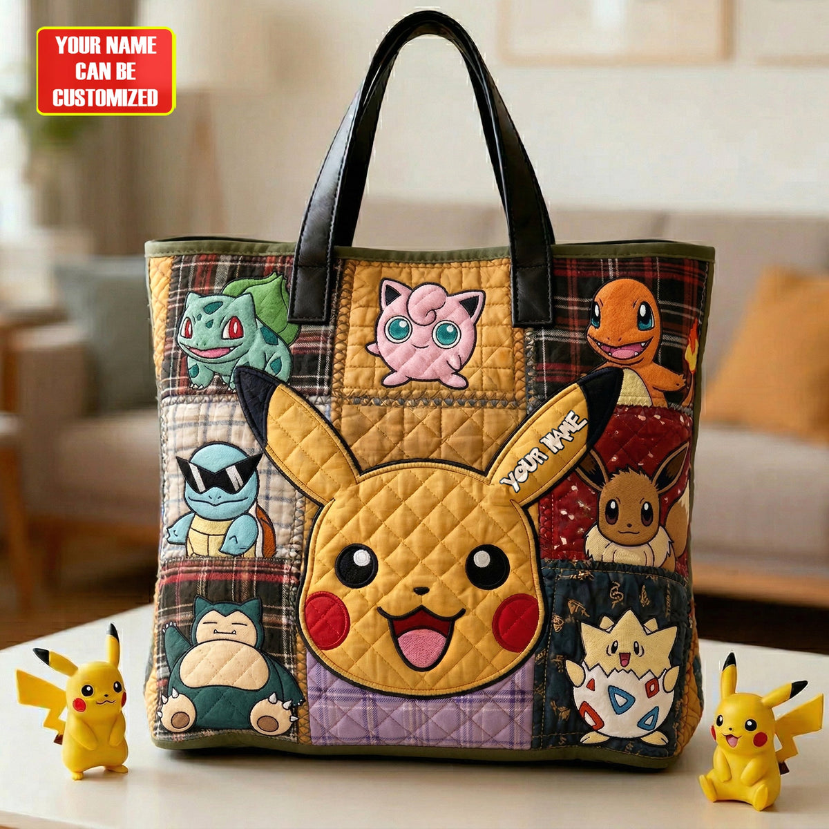 Cute Creature - Personalized Monster Trainer PKM Quilted Tote Bag