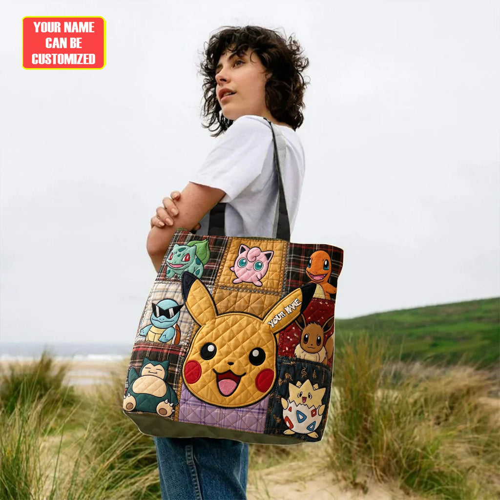 Cute Creature - Personalized Monster Trainer PKM Quilted Tote Bag