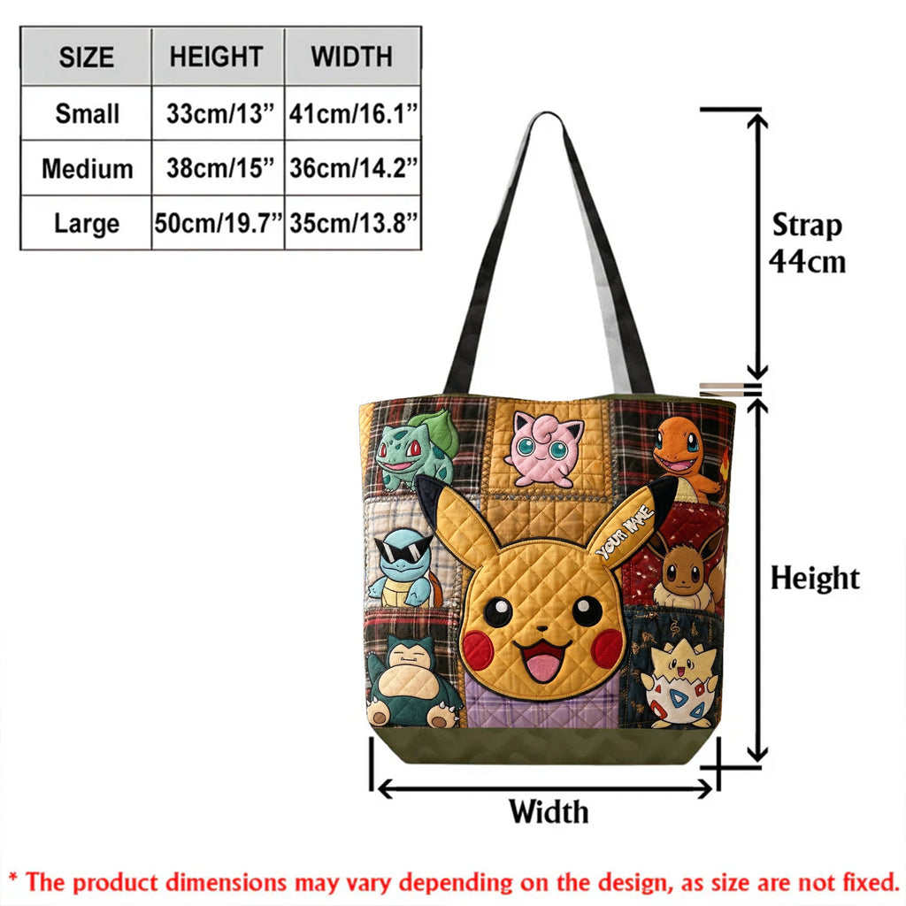 Cute Creature - Personalized Monster Trainer PKM Quilted Tote Bag