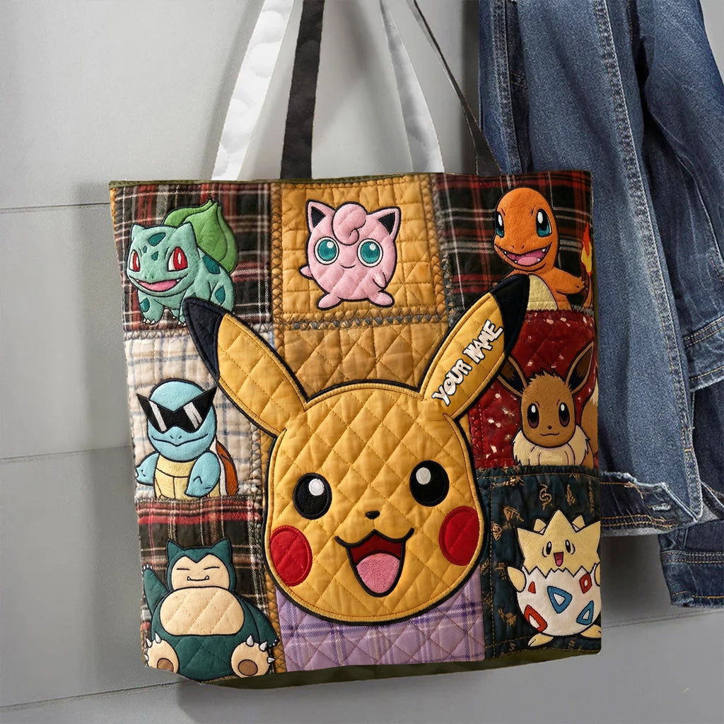 Cute Creature - Personalized Monster Trainer PKM Quilted Tote Bag