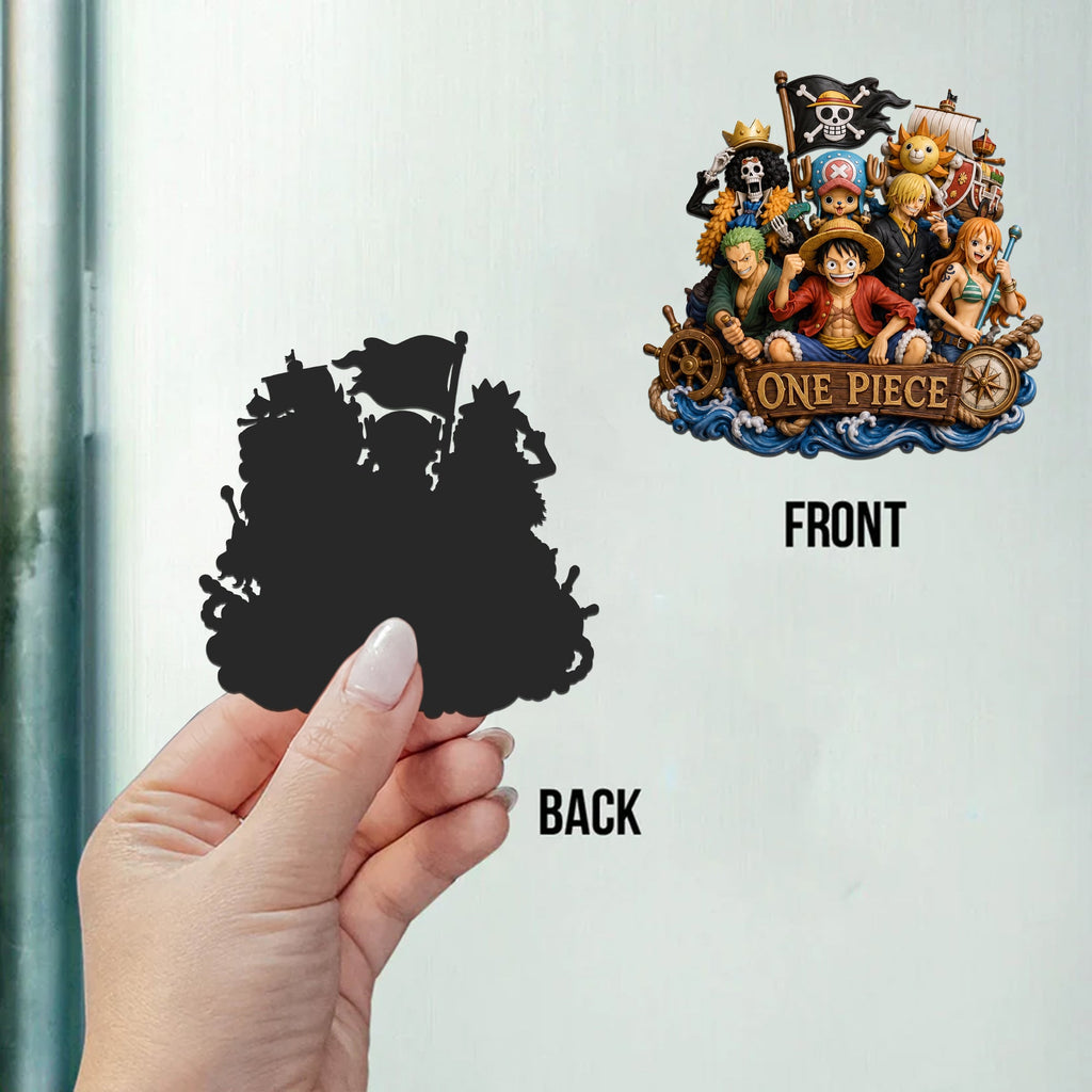 Anime Pirate Friends Magnet – Fridge Decor for Collectors