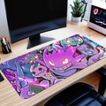 Purple Ghost Monster Gaming Desk Mat – Anime-Inspired Mouse Pad