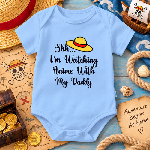 Anime With Daddy Baby Bodysuit – Cute Pirate Adventure Infant Outfit