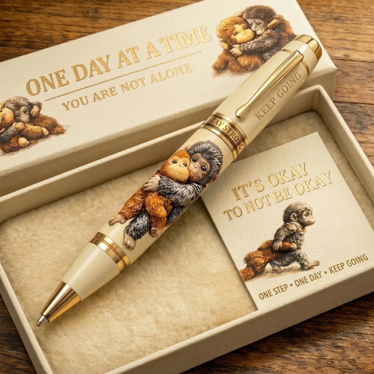 Cute Punch Monkey Encouragement Pen – Inspirational Gift Pen for Friends & Family