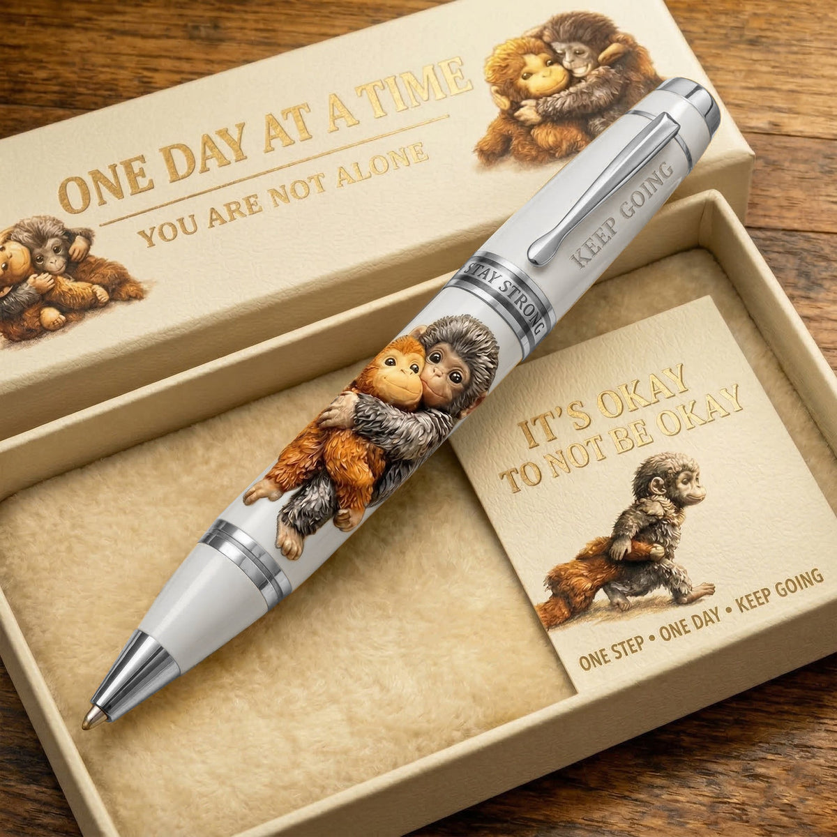 Cute Punch Monkey Encouragement Pen – Inspirational Gift Pen for Friends & Family