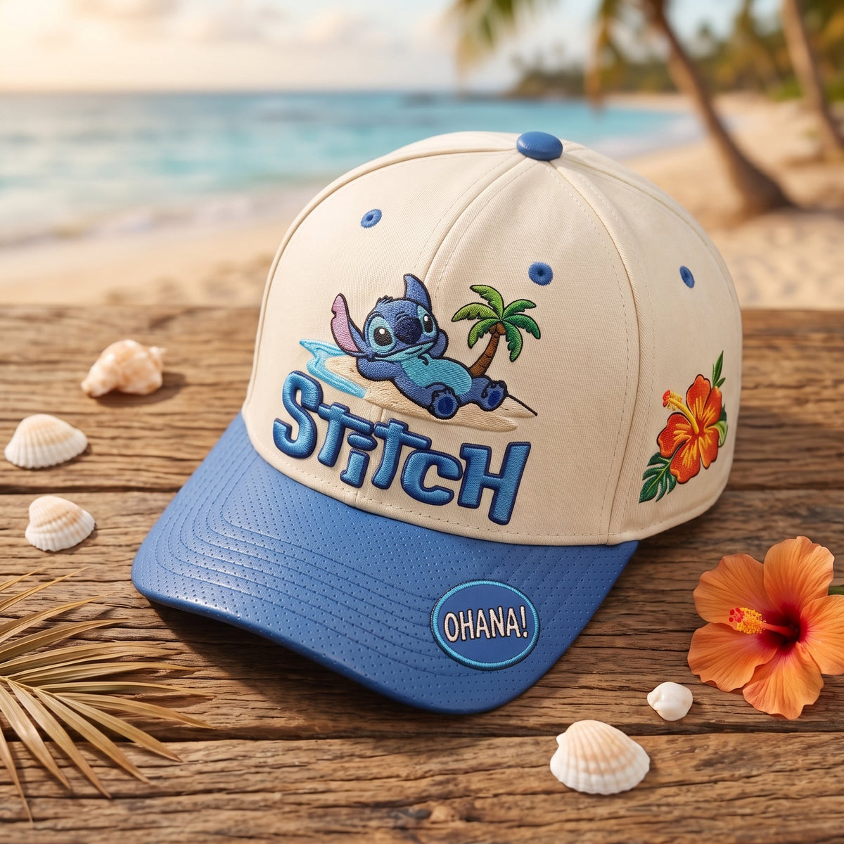 Tropical Blue Alien Cap – Beach Vibes Ohana Style Hat