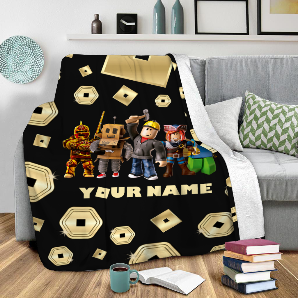Build Your World – Personalized Gamer Custom Name Blanket