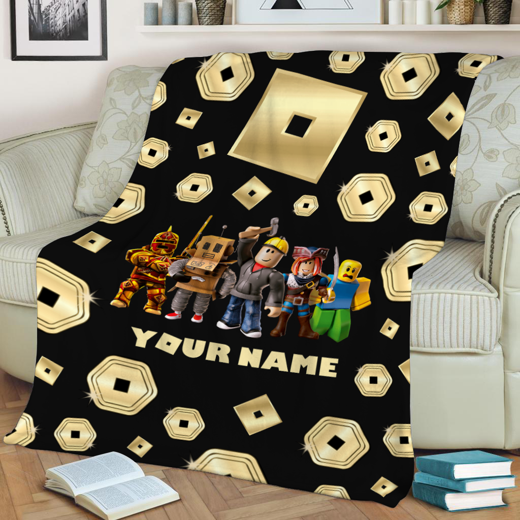 Build Your World – Personalized Gamer Custom Name Blanket