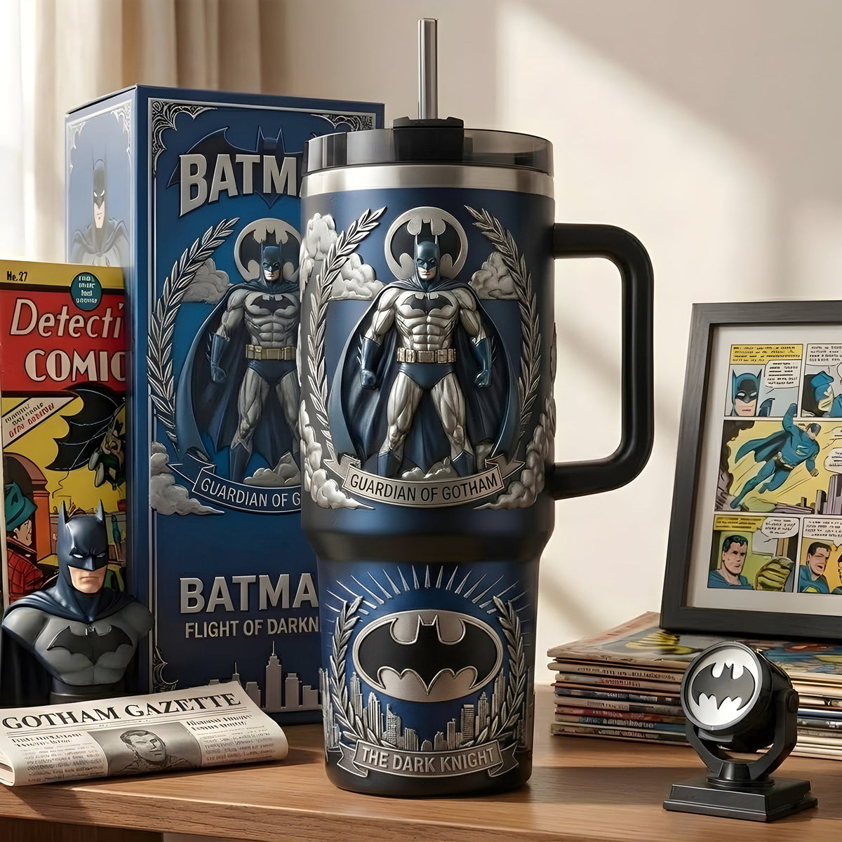 Gothic Dark Knight - Hero Style Insulated Tumbler Gift for Fans